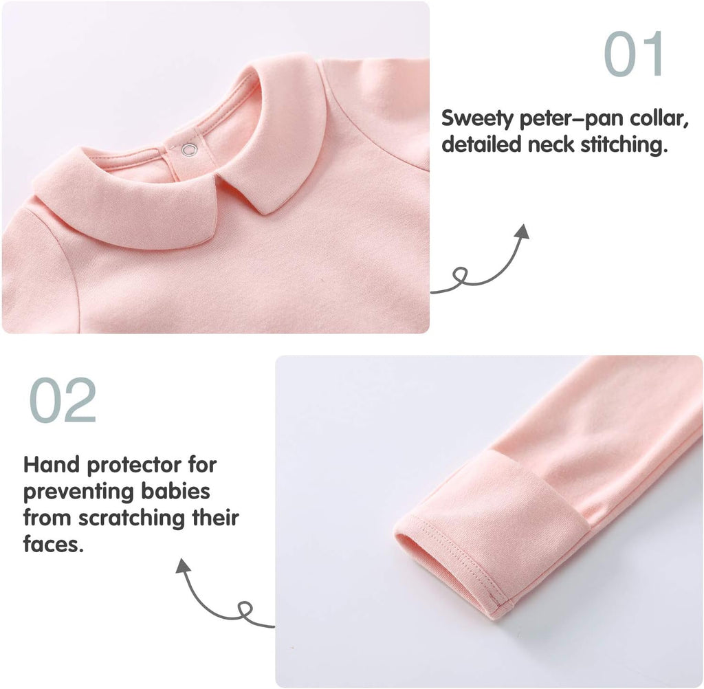 pureborn Baby Boys Girls Bodysuit Super Soft Cotton Romper 0-24 Months