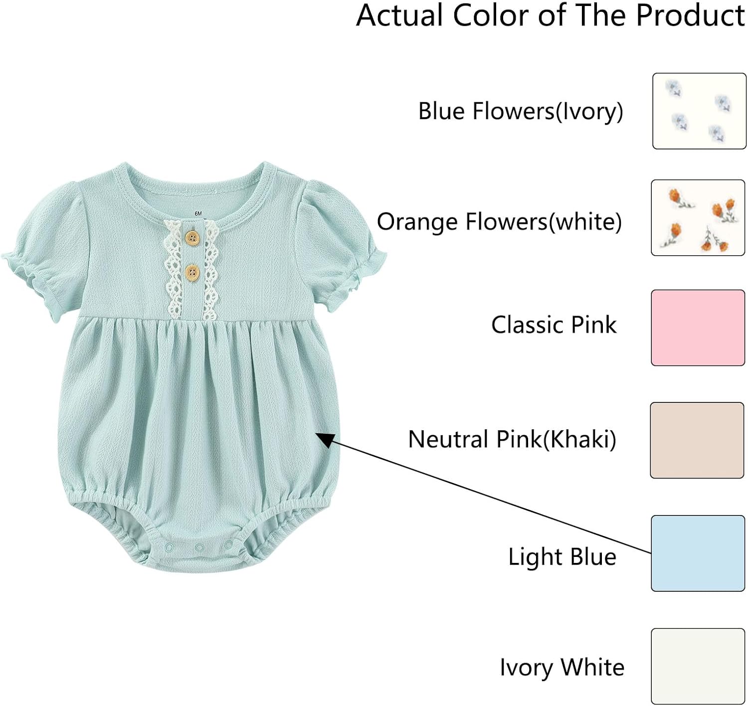 Baby Girl Clothes Cotton Bubble Romper Floral Bodysuits Infant Outfit Set