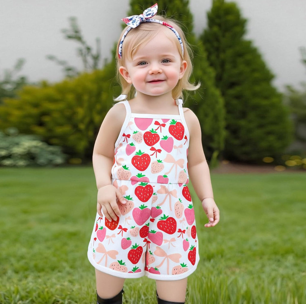 WZTYYDS Toddler Baby Girl Summer Clothes Floral Romper Tie-Up Strap Halter Jumpsuit Infant Summer Sling Playsuit 6M-3T