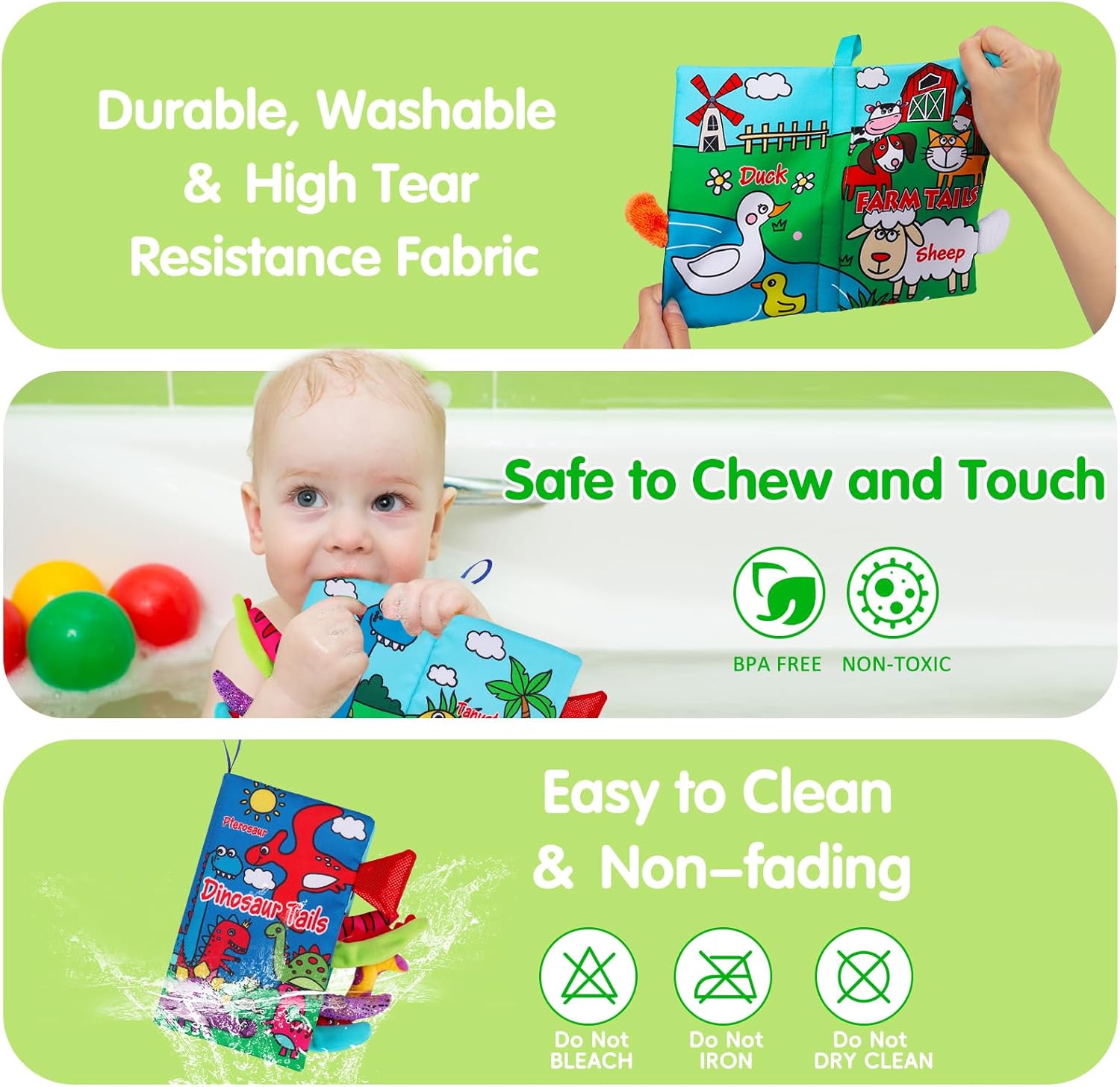 2 PCS High Contrast Crinkle Baby Books 0-6 Months Interactive Sensory Baby Toys 9-12 Month Montessori Activities Touch Feel Infant Book 0-3-6 Month Car Seat Travel Essentials Newborn Development Gift