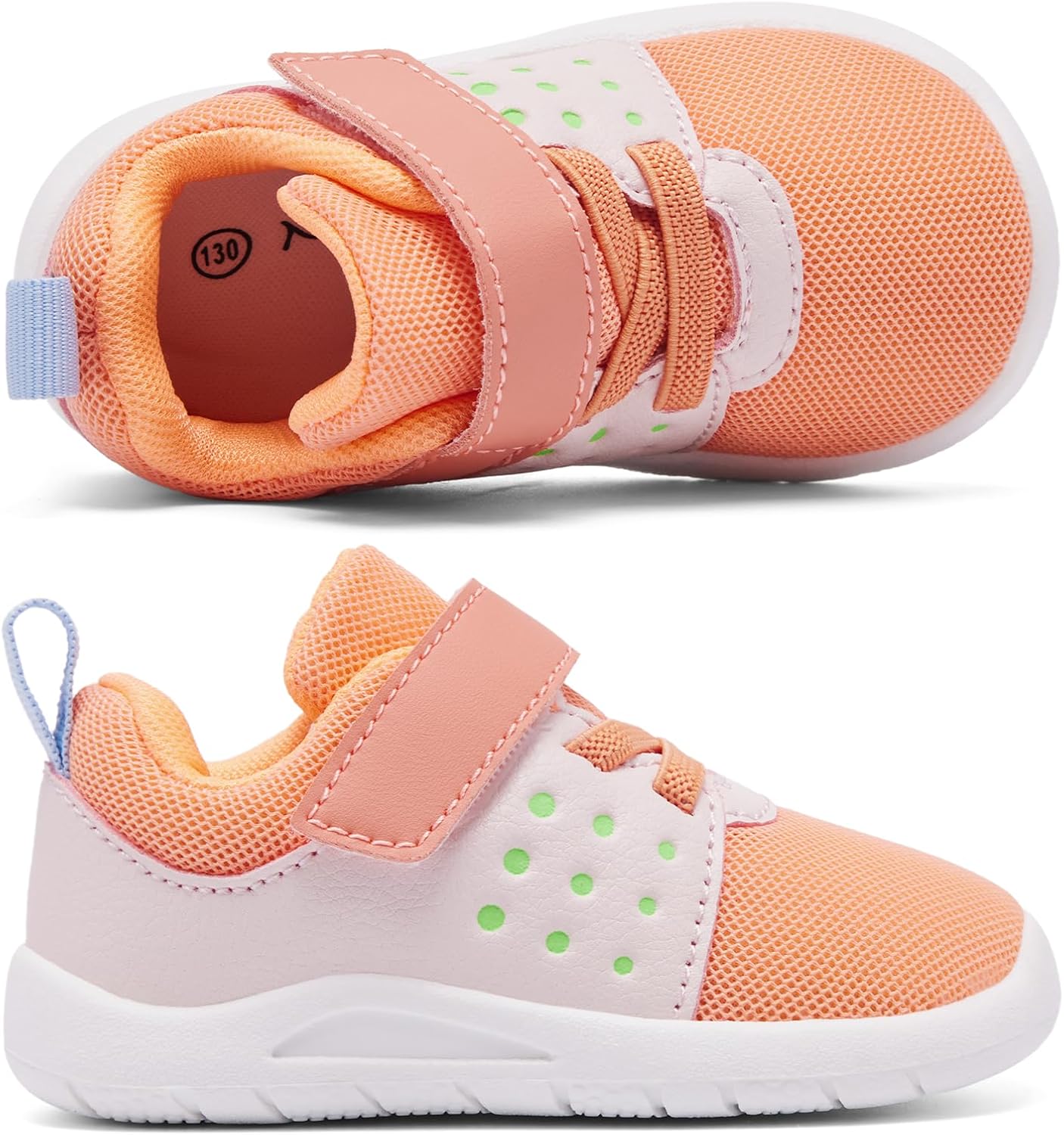 MORENDL Toddler Baby Shoes 0-4 Years Boy Girl Lightweight Breathable Non-Slip Sports Sneakers Running Walking Tennis Barefoot Shoes