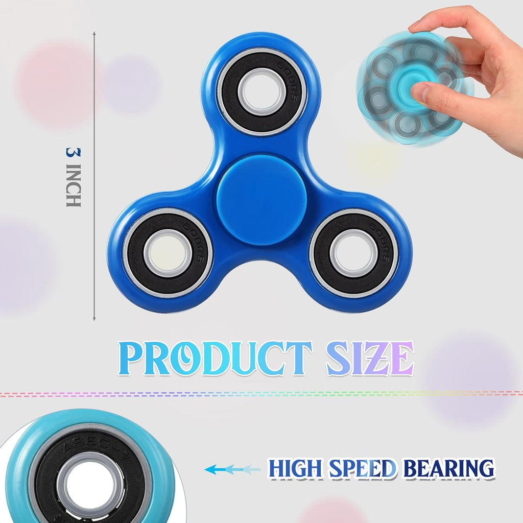 18 Pcs Fidget Spinner Toy Hand Fidget Spinner Bulk Sensory Fidget Toy Adults Fidget Spinners for Adults Kids Party Favors Classroom Prizes Gift Bag Fillers Fidget Relief Toys, 6 Colors