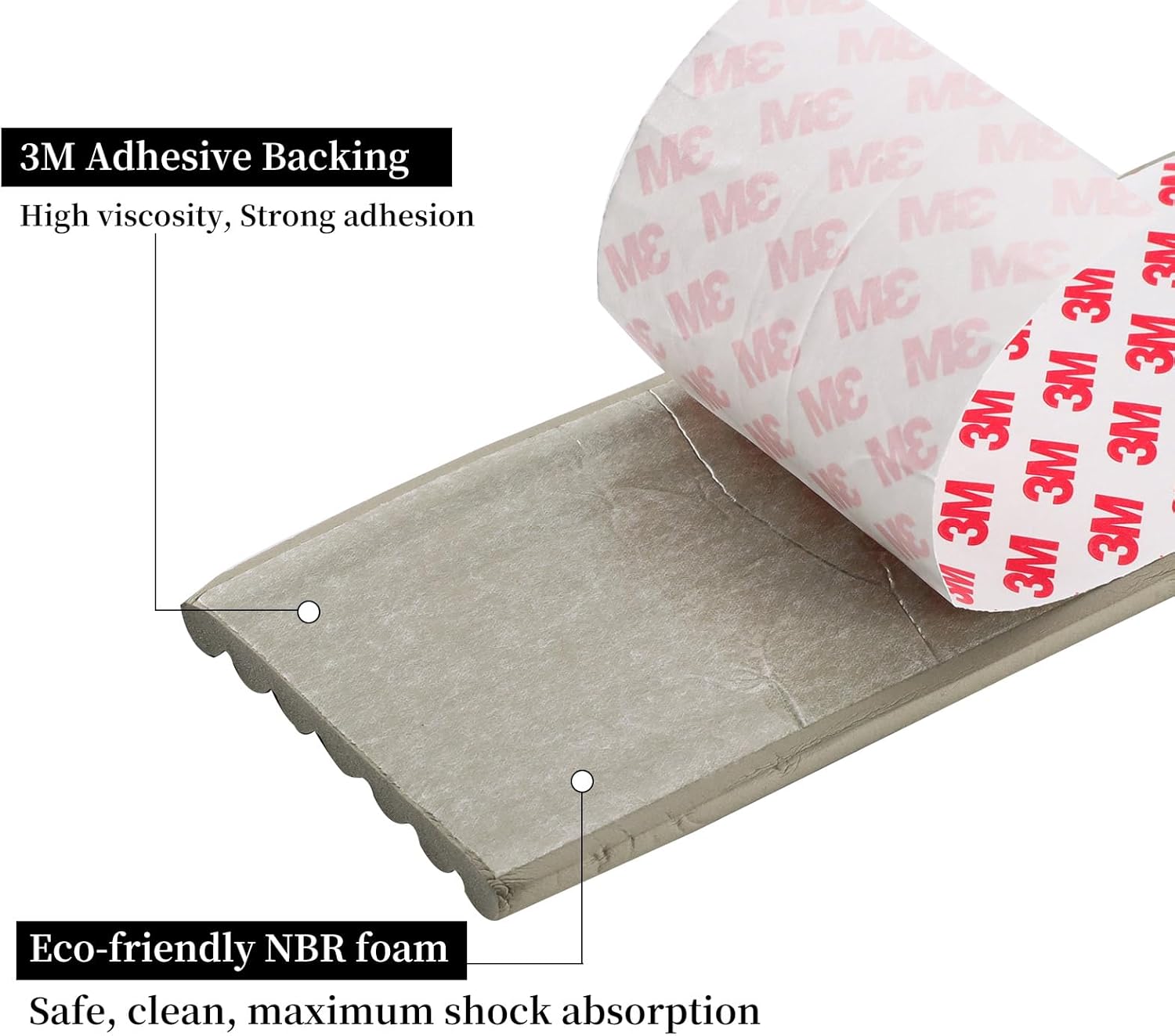 Corner Protector for Baby, Widen Edge Protector with Adhesive Backing, Baby Proofing Edge Corner Protectors Self Adhesive Furniture Corner Guard Bumper for Table, Desk, Fireplace (Gray, 6.6ft)