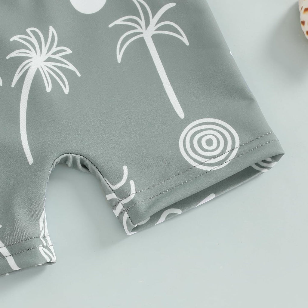 Hnyenmcko Baby/Toddler Boy Rash Guard Swimsuit Long Sleeve One Piece Zipper Swimwear Sunsuit Infant Bathing Suit Beachwear