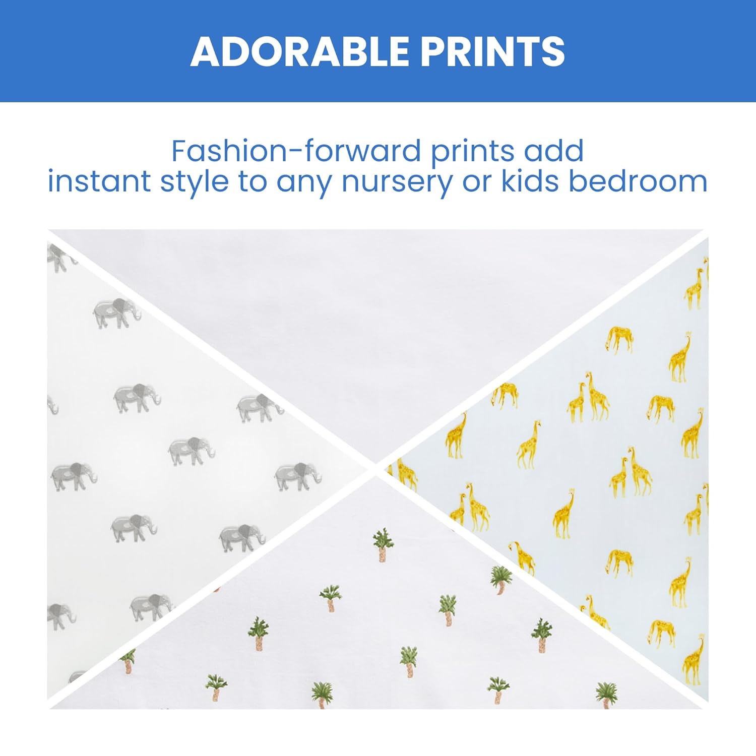 Delta Children 100% Cotton Flannel Baby Receiving Blankets for Girls and Boys – 30x30 Inches (Pack of 4), Safari Friends