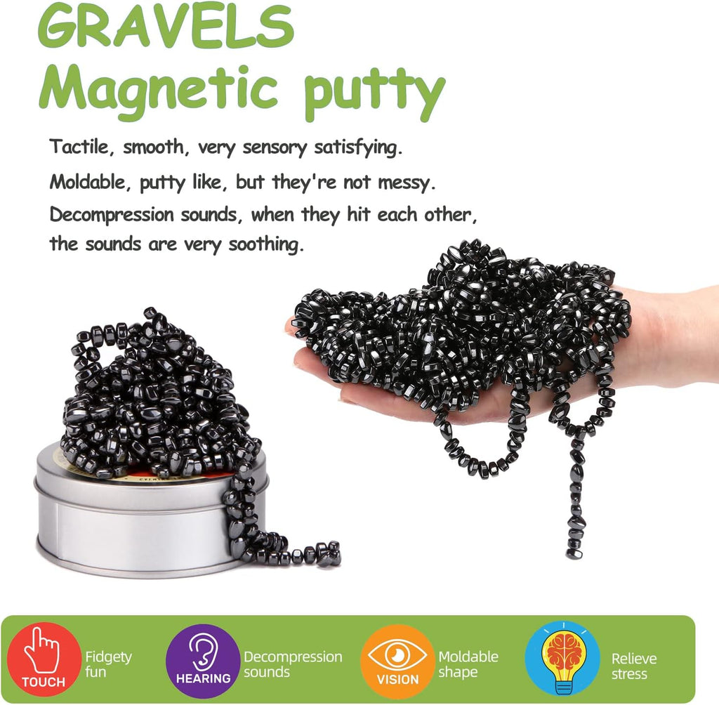 1000pcs Magnetic Balls Fidget Toys Adults, Magnetic Putty Ferrite Crags Magnet Putty Desk Toys for Office for Adults