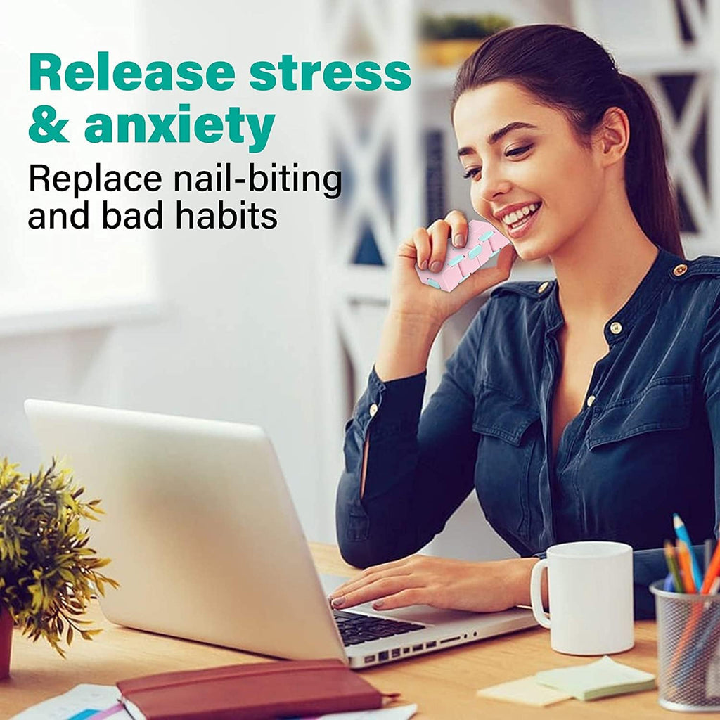 Infinitycube Fidget Toy Stress Relieving Fidgeting Game for Kids and Adults,Cute Pocket-Sized Unique Gadget for Anxiety Relief and Kill Time (4 Pack Macarons)