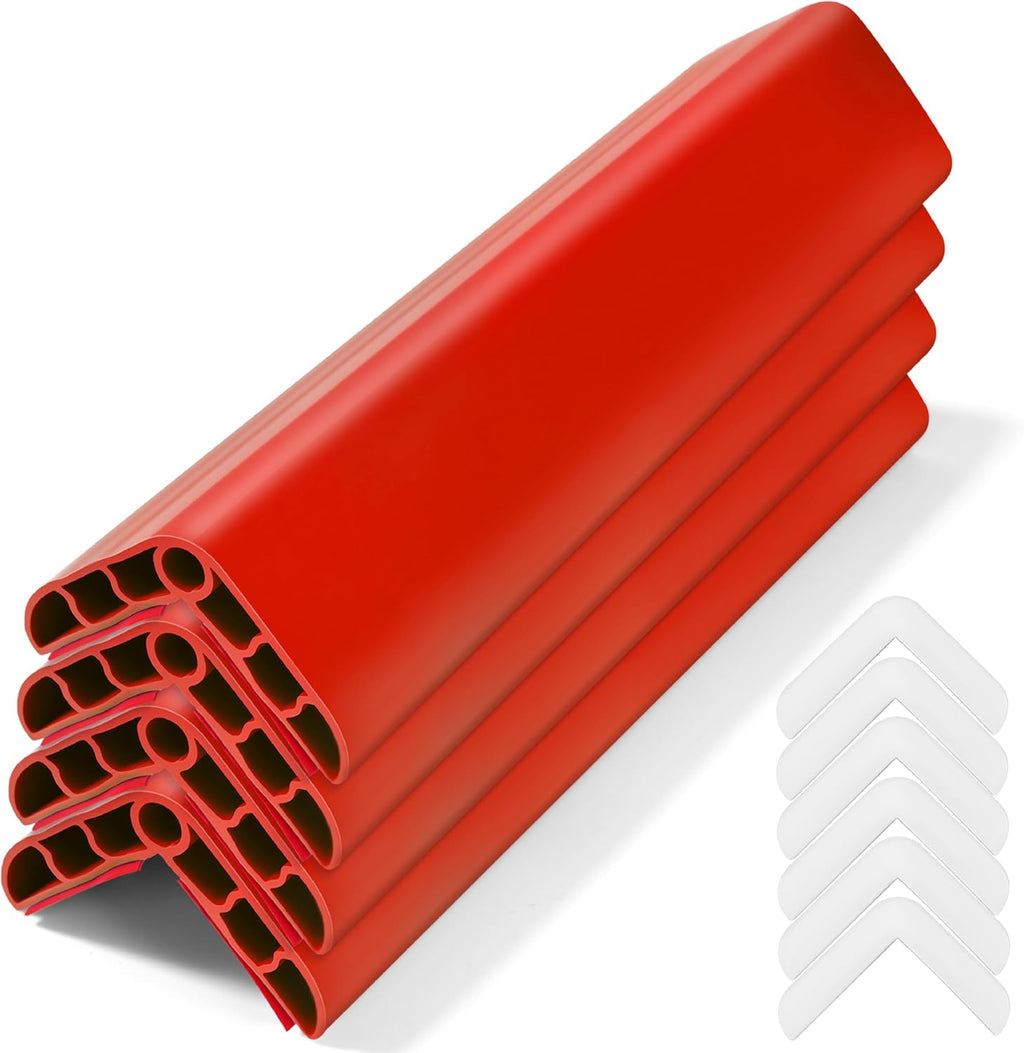 Wall Corner Edge Protector 4 Pack,1.57x1.57x23.62x0.28 inch Soft Baby Proof Corner Guards for Sharp Edges, Self-Adhesive Corner Protectors for Home, Kindergarten,Thickness-7mm(0.28 in)