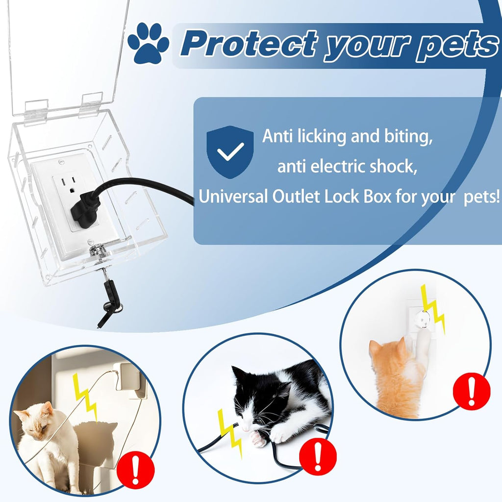 Smart Home Switch Cover Outlet Covers,Plug Covers for Electrical Outlets,Socket Covers for Outlets Fit 4.95" H X 3.35" W X 2.56" D or Smaller,Provide Extra Space Inside for Plugs,Adapters