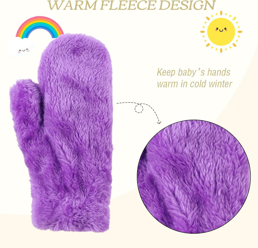 PESAAT Baby Girl Mittens Fleece Toddler Boy Mittens Warm Kids Winter Gloves Unisex Cold Weather Baby Gloves