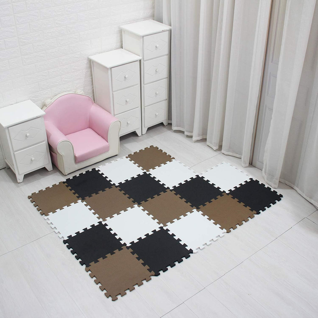 MQIAOHAM® 18 Pieces Puzzle Play Mats, Soft Baby Play Mat, Kids Interlocking Foam Floor Tiles, Toddlers Carpet Playmats G301018-101104106
