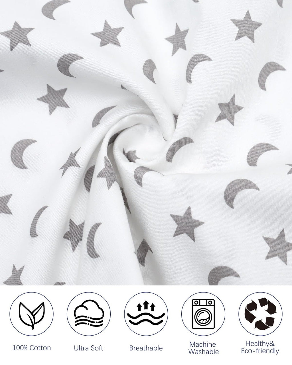 ALVABABY Toddler Pillowcases 2 Pack Organic Cotton Kids Pillow Cover Fit 13"x 18" or 12"x23" Envelope for Girl Boy Sleepy Travel