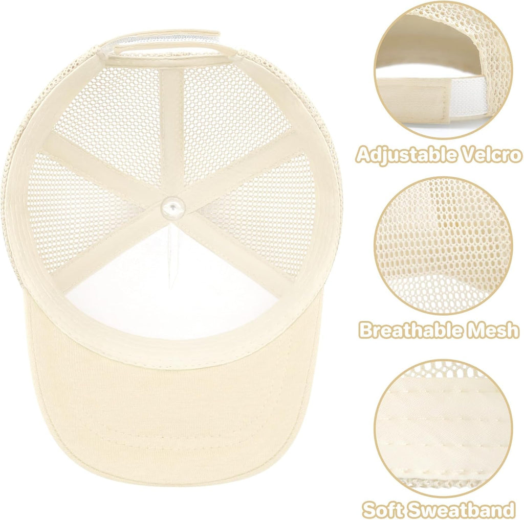 qikqik Baby Baseball Cap Toddler Baseball Hat with Mesh Infant Sun Hat UPF 50+ Baby Ball Cap Toddler Girl Hats Kids Hat Boys