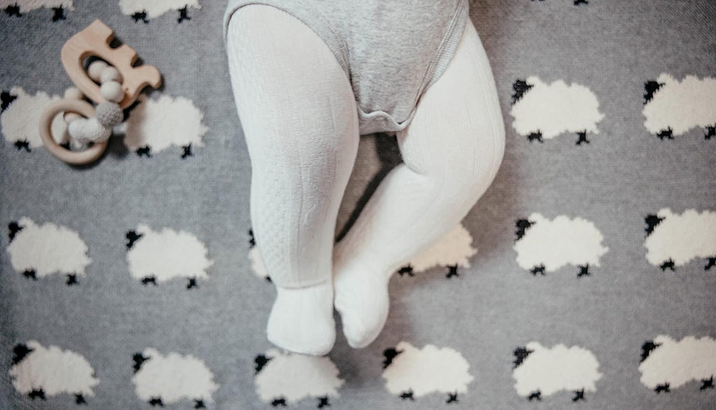 Silky Toes Luxurious Cotton Tights for Baby Girls 1 Pk Cable Knit Winter Footed Leggings