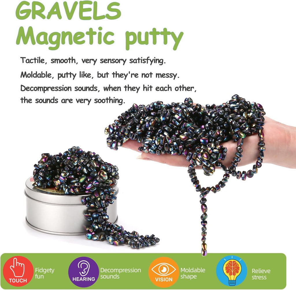 1000 PCS Colourful Ferrite Crags Desk Toys for Office, Like Putty, Satisfying Fidget Toys for Adults (1000 PCS)