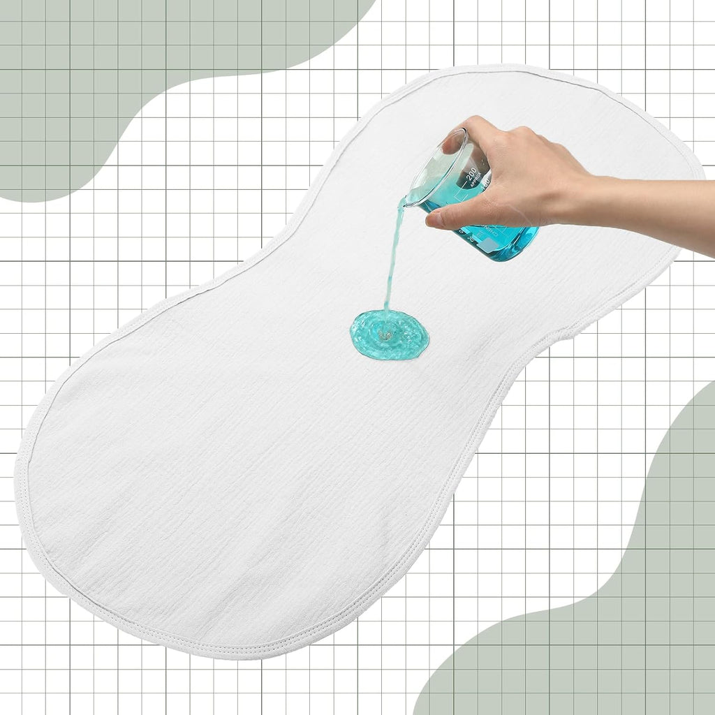 3 Pcs Changing Pad Liners Fits in Peanut Shape Changing Pad Waterproof Diaper Mats Organic Cotton Peanut Mats are Warm on a Baby's Back, Washable Reusable(Simple Style,White)