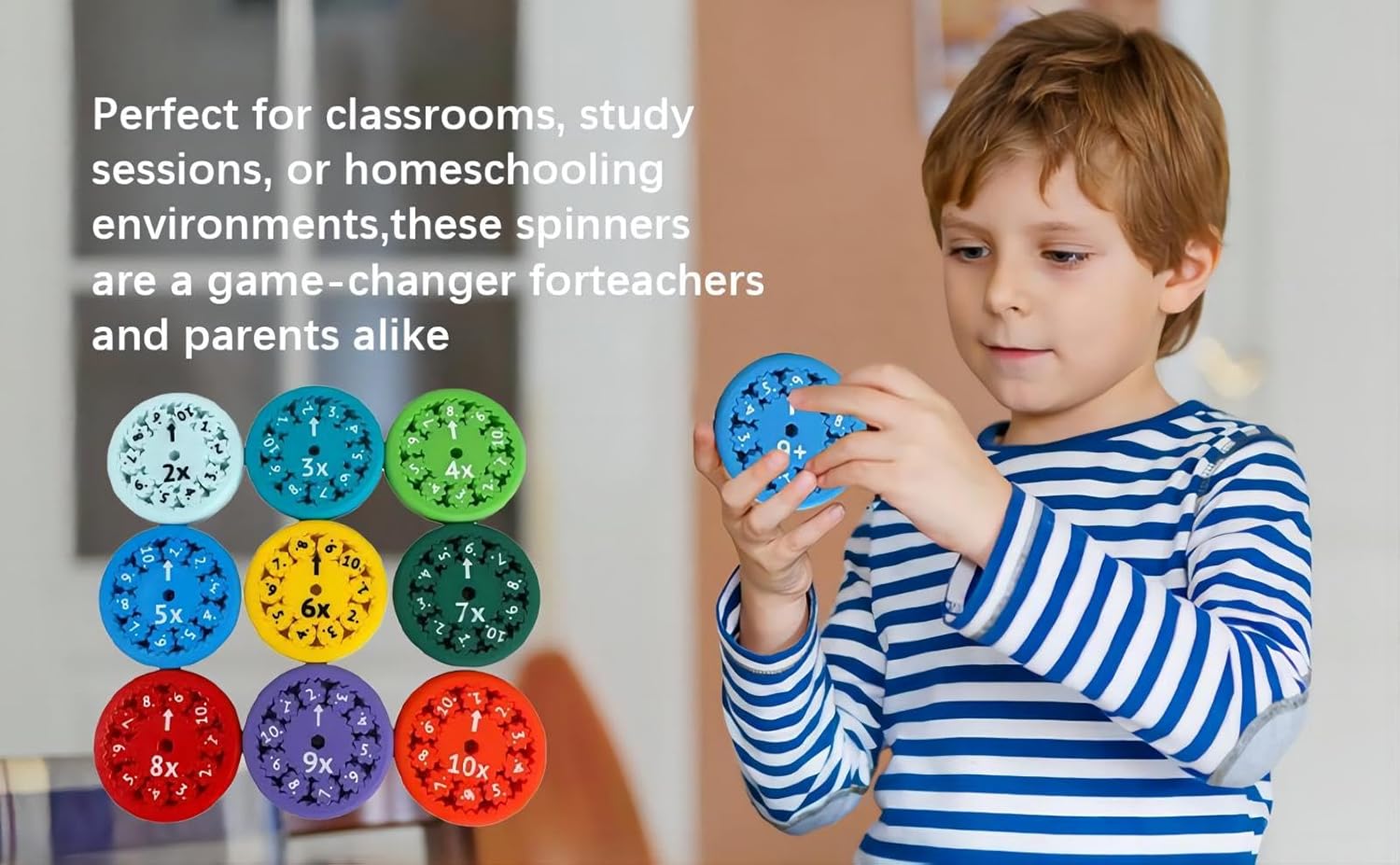 Math Fidget Spinner, Numbers Division and Multiplication Game, Math Learning, Kindergarten, Home School, Classroom (＋ -)