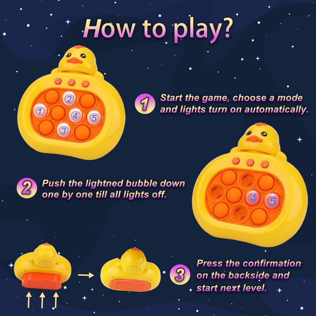 Quick Push Console with Instant Sound Feedback | Handheld Fast Speed Pushing Game | Pop The Target Interactive Educational Sensory Fidget Toy for Kids Adults | Fun Toy for Children 3-12