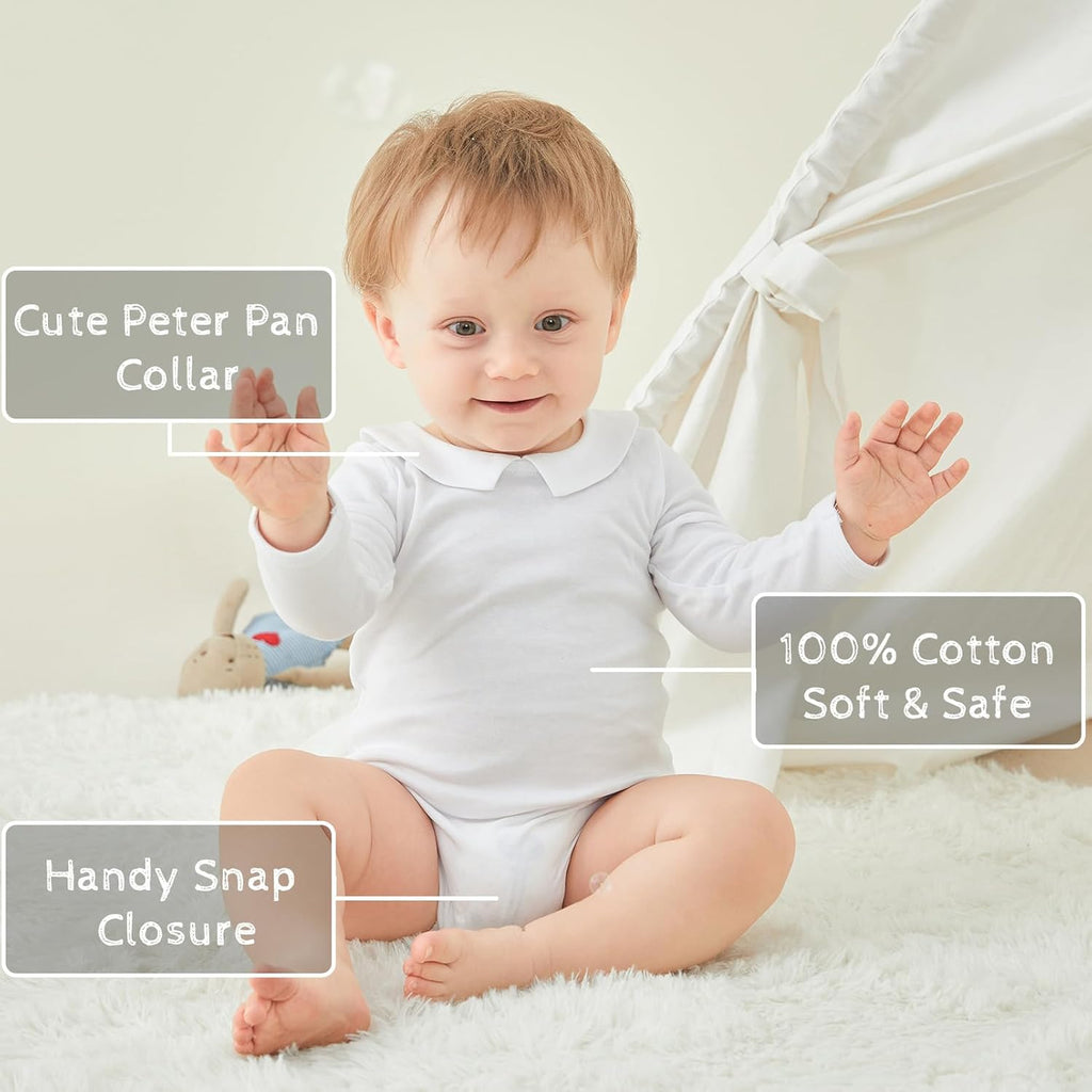 pureborn Baby Boys Girls Bodysuit Super Soft Cotton Romper 0-24 Months