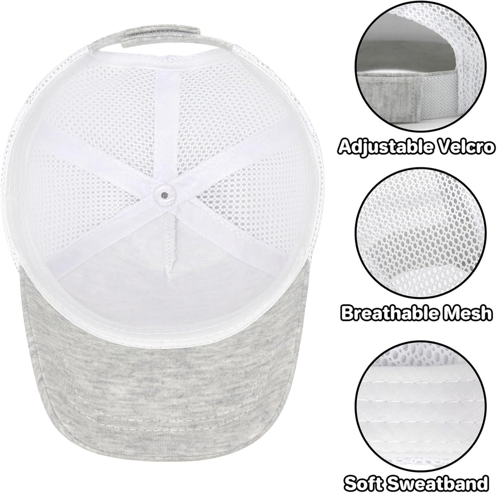 qikqik Baby Baseball Cap Toddler Baseball Hat with Mesh Infant Sun Hat UPF 50+ Baby Ball Cap Toddler Girl Hats Kids Hat Boys