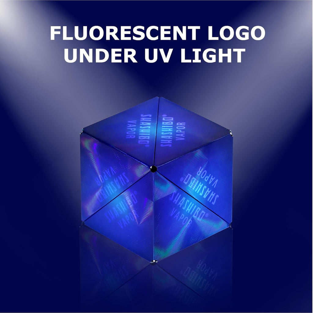 SHASHIBO Shape Shifting Box - Award-Winning, Patented Fidget Cube w/ 36 Rare Earth Magnets - Transforms Into Over 70 Shapes, Download Fun in Motion Toys Mobile App (Holographic - Vapor)