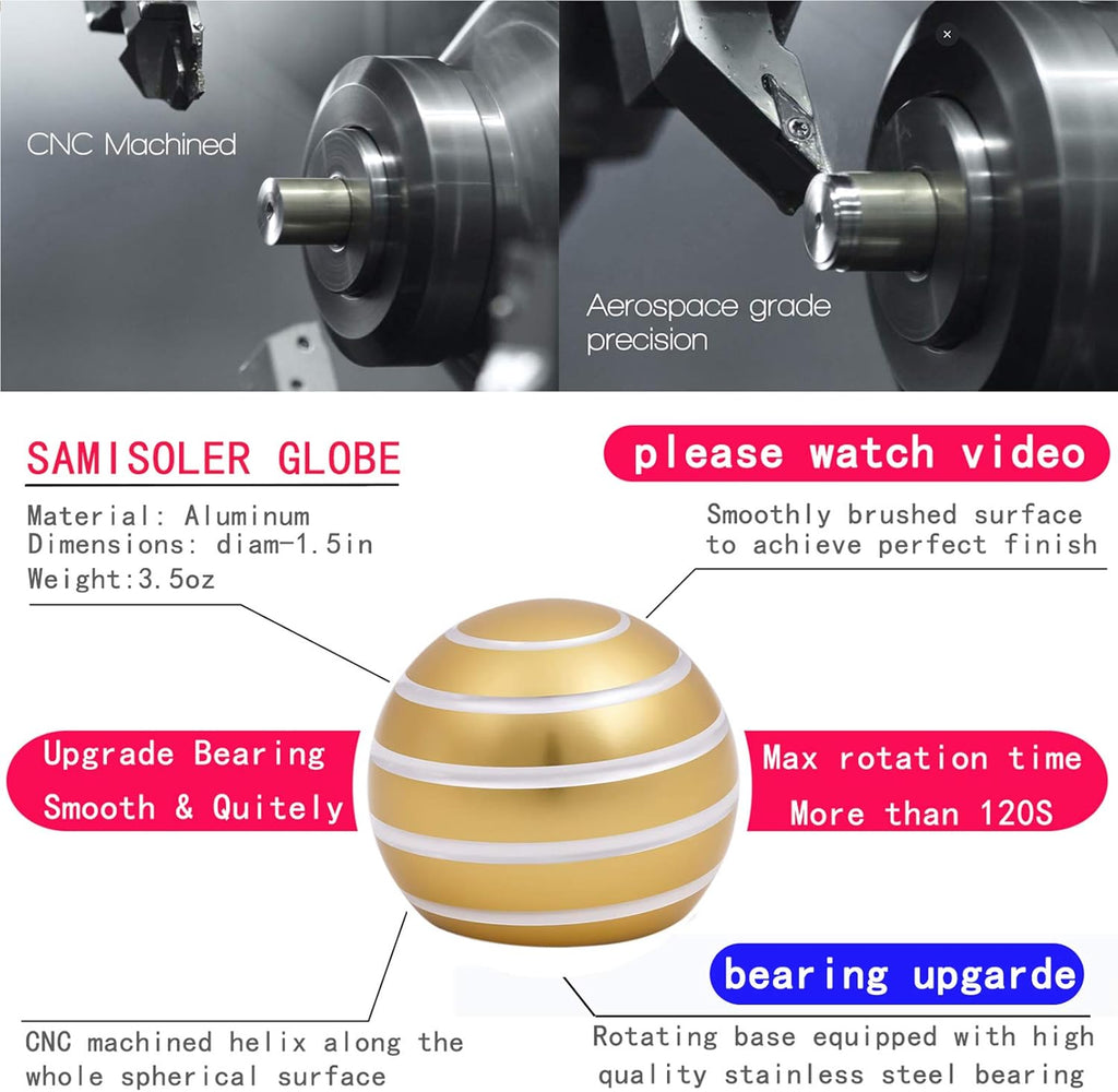 Desk-Fidget-Kinetic-Toys Cool-Gadgets: Cool-Stuff Thing Game Toy for Adult Teen Children Kid, Optical-Illusion Stress Relief Gifts for Man Women Home Office School Christmas Spinning Up 180 Seconds