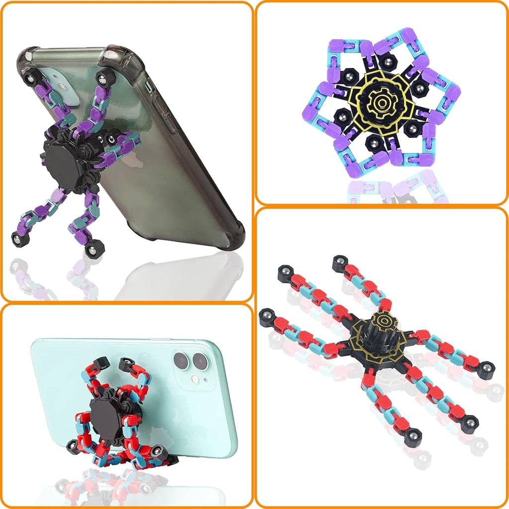 12 PCS Noctilucent Transformable High Speed Rotation Fidget Spinners Toys for Kids and Adults Stress Relief Fingertip Toys for Boys and Girls Fingertip Gyros for ADHD Autism for Kids