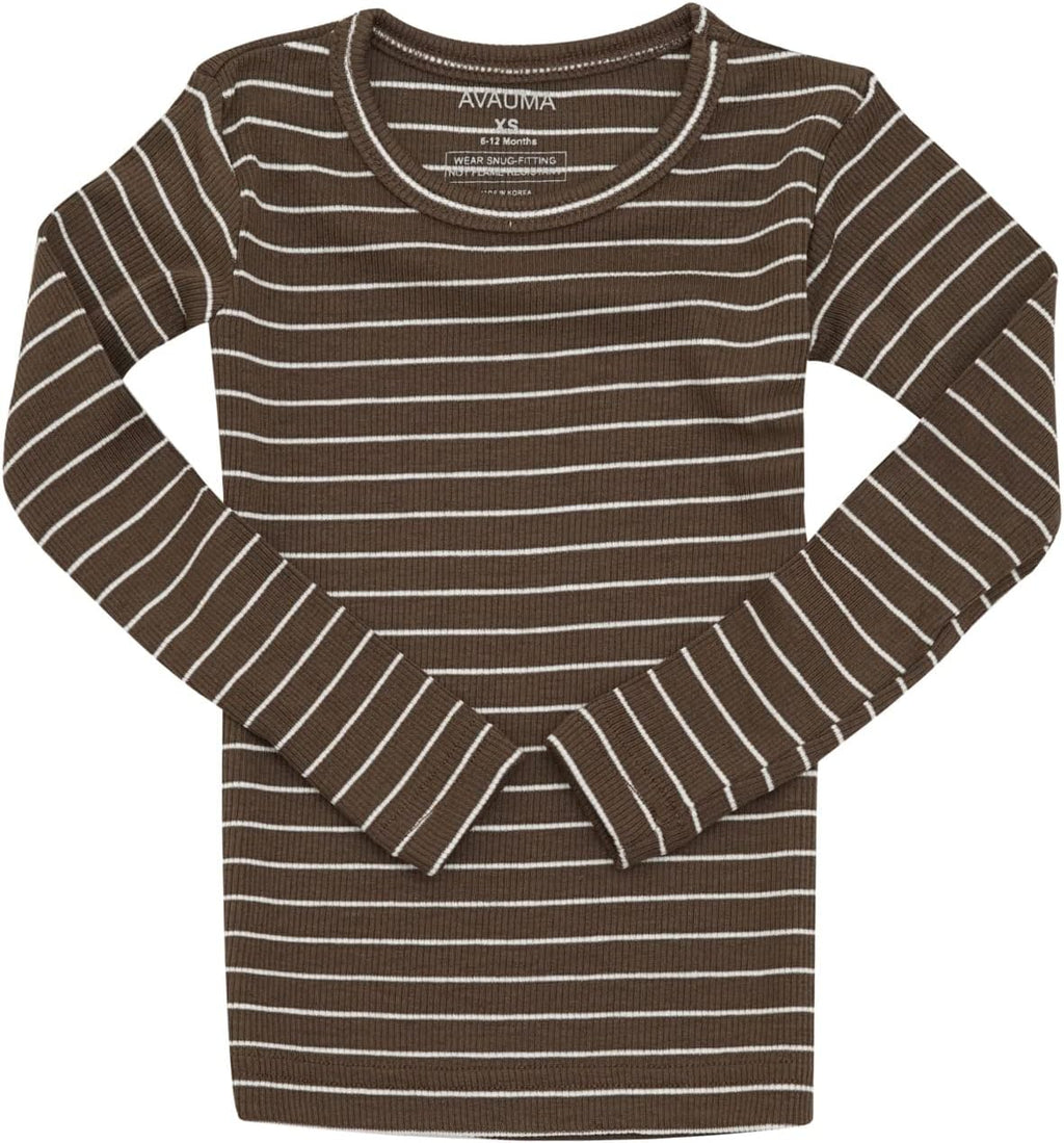 AVAUMA Stripe Pattern Baby Boys Girls Pajama Set Kids Toddler Snug fit Ribbed Sleepwear pjs for Daily Life Style