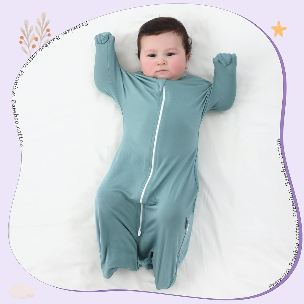 PuppyPaws Baby Sleep Sack 3-Pack Set, Transitional Swaddle, Sleep Sack 9-15 Months, Wearable Blanket Baby with 2-Way Zipper Summer, 95% Rayon derived from Bamboo, 5% Spandex