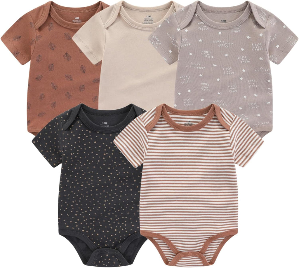 Newborn Layette Gift Set Bodysuits Pants for Baby Girl and Boy 24 Piece 100% Cotton Essentials and Accessories