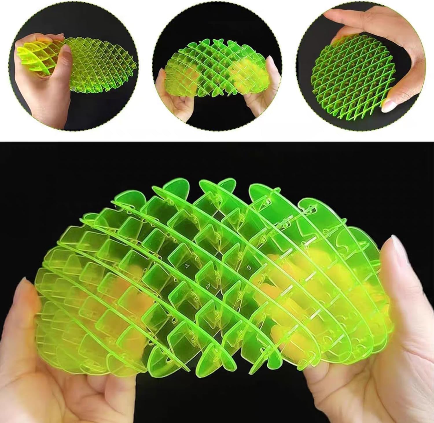 2P Fidget Worm Toy｜Sensory Slug Fidget Toy｜ Fidget Toy for Kids&Adults｜ Quiet EDC Resistance Fidget Toy ｜Funny Pocket Fidget Toy｜Sensory Stress Anxiety Relief Toys (Small)