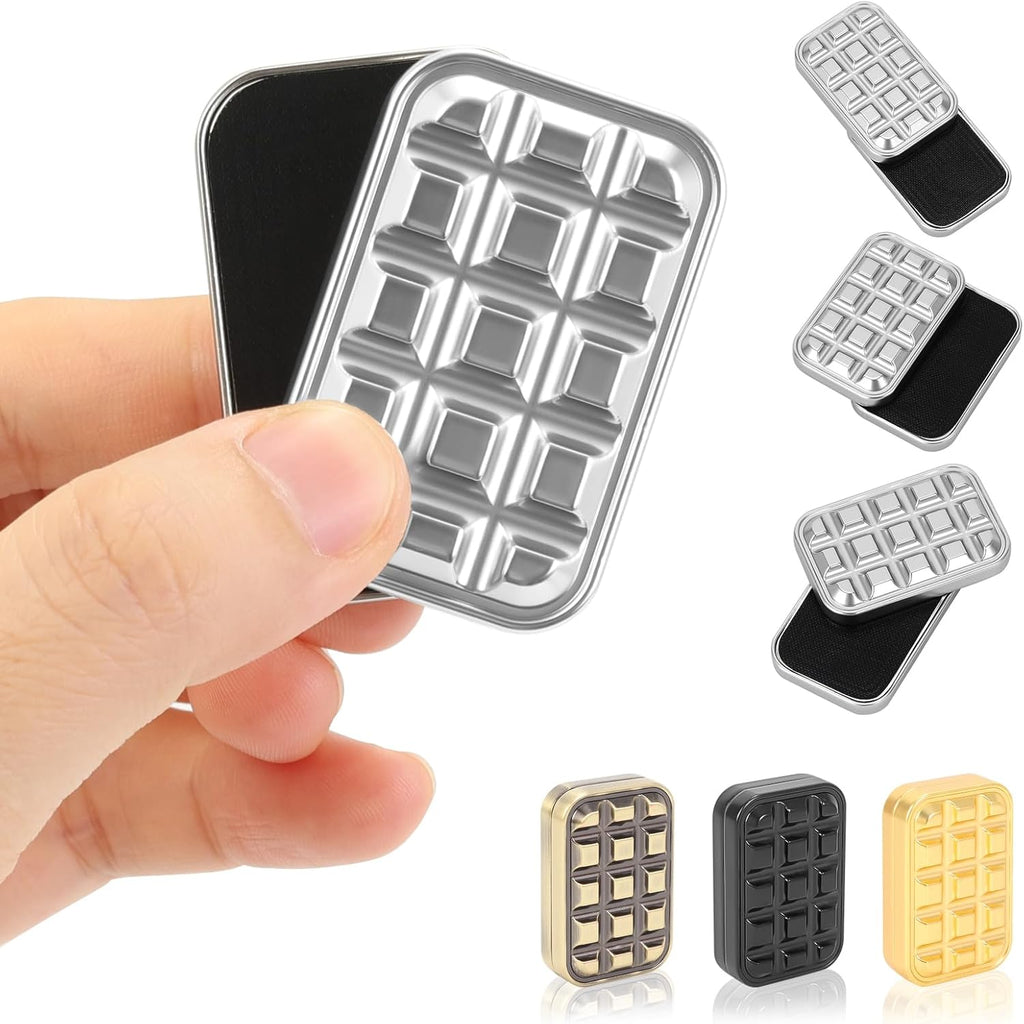 Fidget Slider for Adults - Brick Slider Metal Fidget Toys, Anxiety/ADHD/Annoy Relieving EDC Metal Fidget, Stress Reducing Toy - Gift for Adults & Teen (Silver)