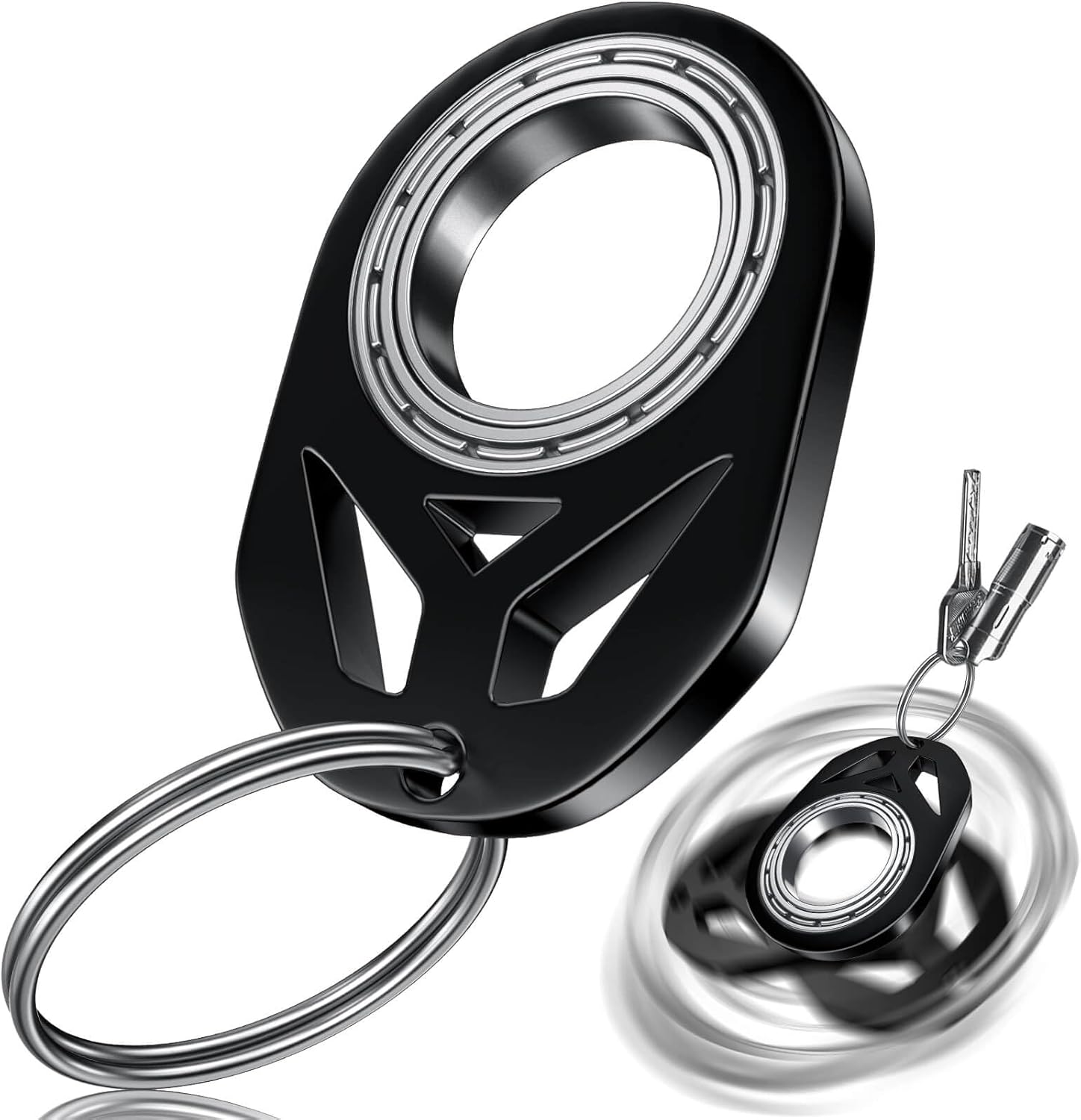 Keychain Spinner, Fidget Keychain, Spinning Keychain Fidget, Fidget Keychain for Adults, Metal Fidget Spinner Keychain Toys for Key