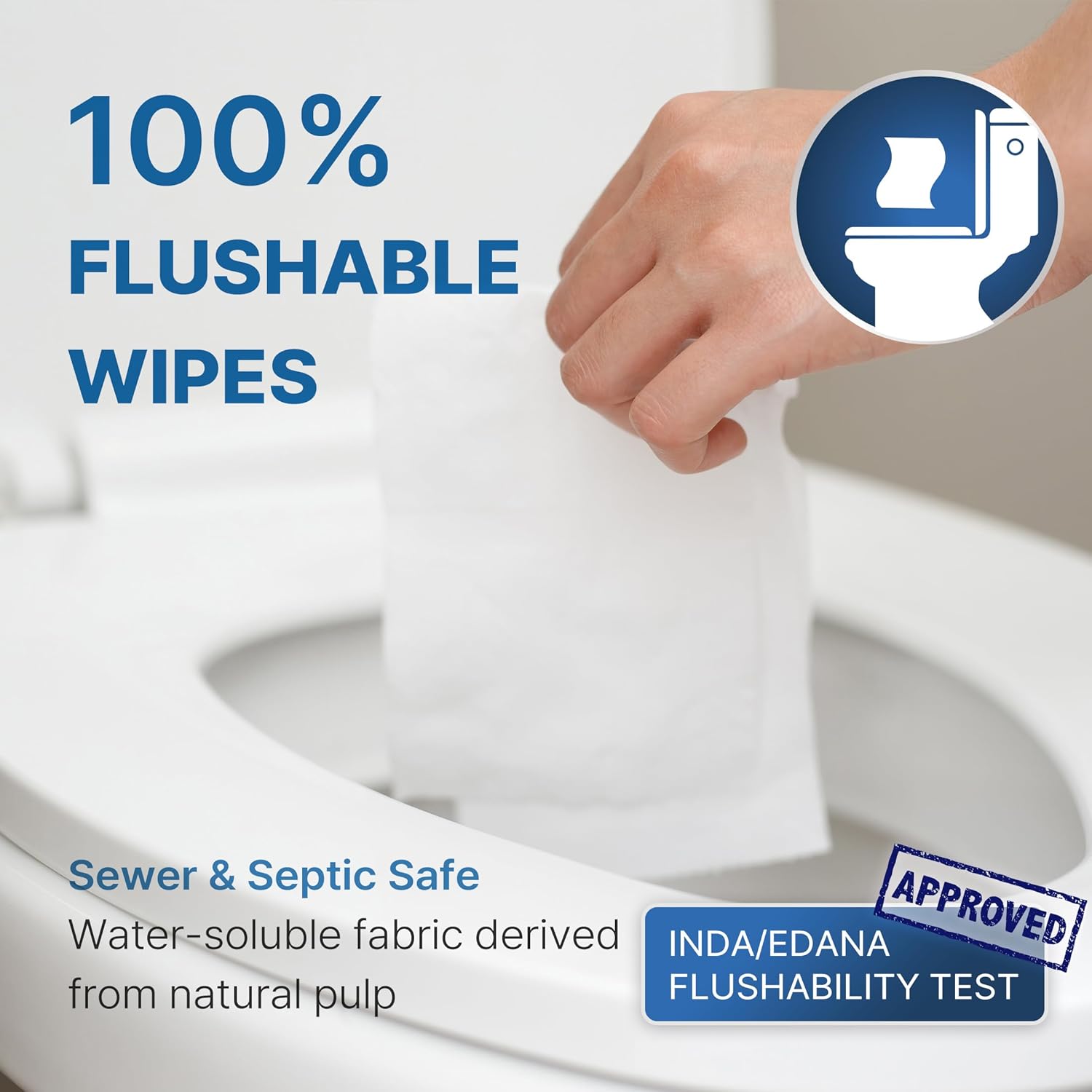 BEBESUP- Korea’s #1 Flushable Wipes- 100% Plant-Based Hypoallergenic Biodegradable 99% Water-Based Extra-Thick Organic Wipes Unscented for sensitive skin Flip-Top 432 Count (9 Packs)