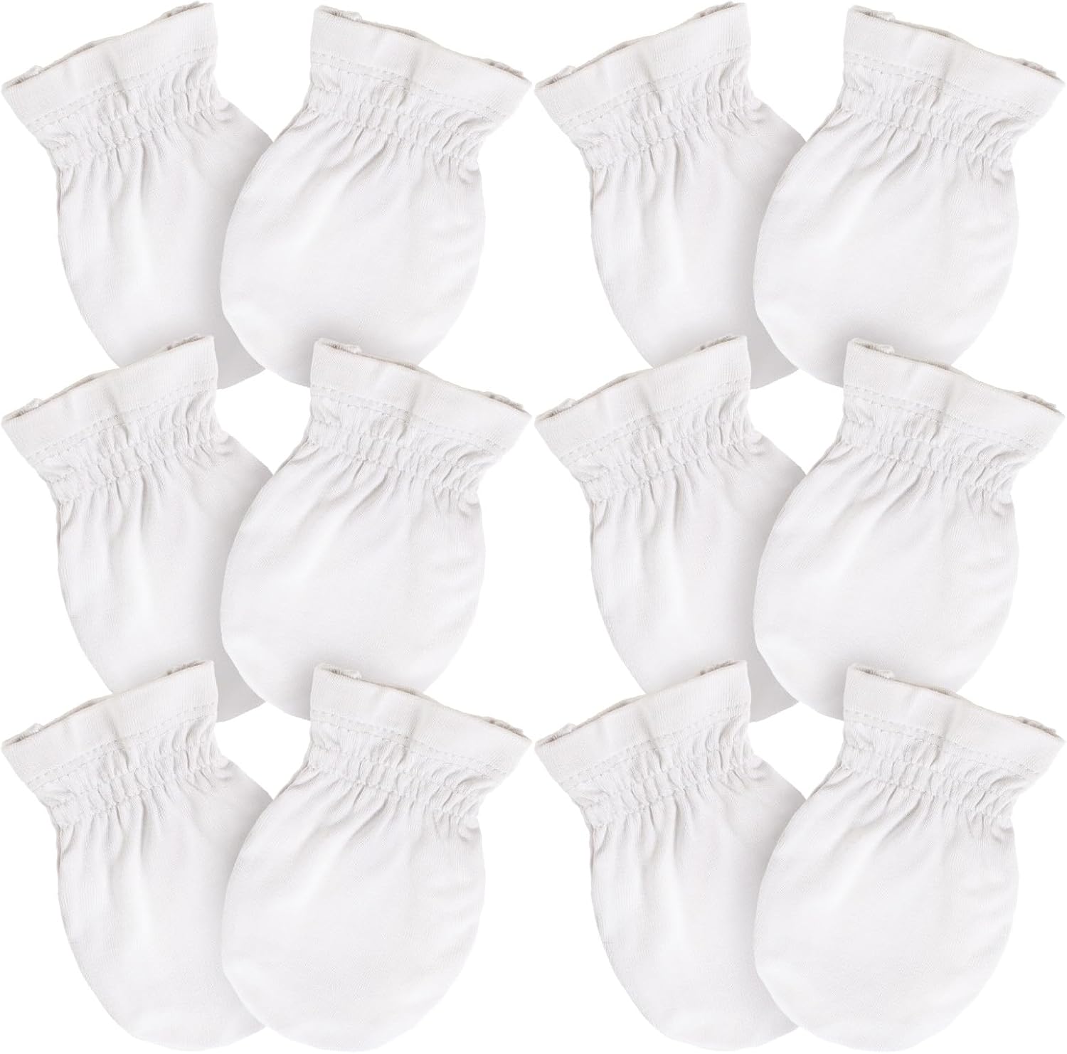 SuperSoft Baby Mittens, Bamboo Viscose Infant Newborn Mittens for Girls Boys No Scratch Gloves 6 Pack