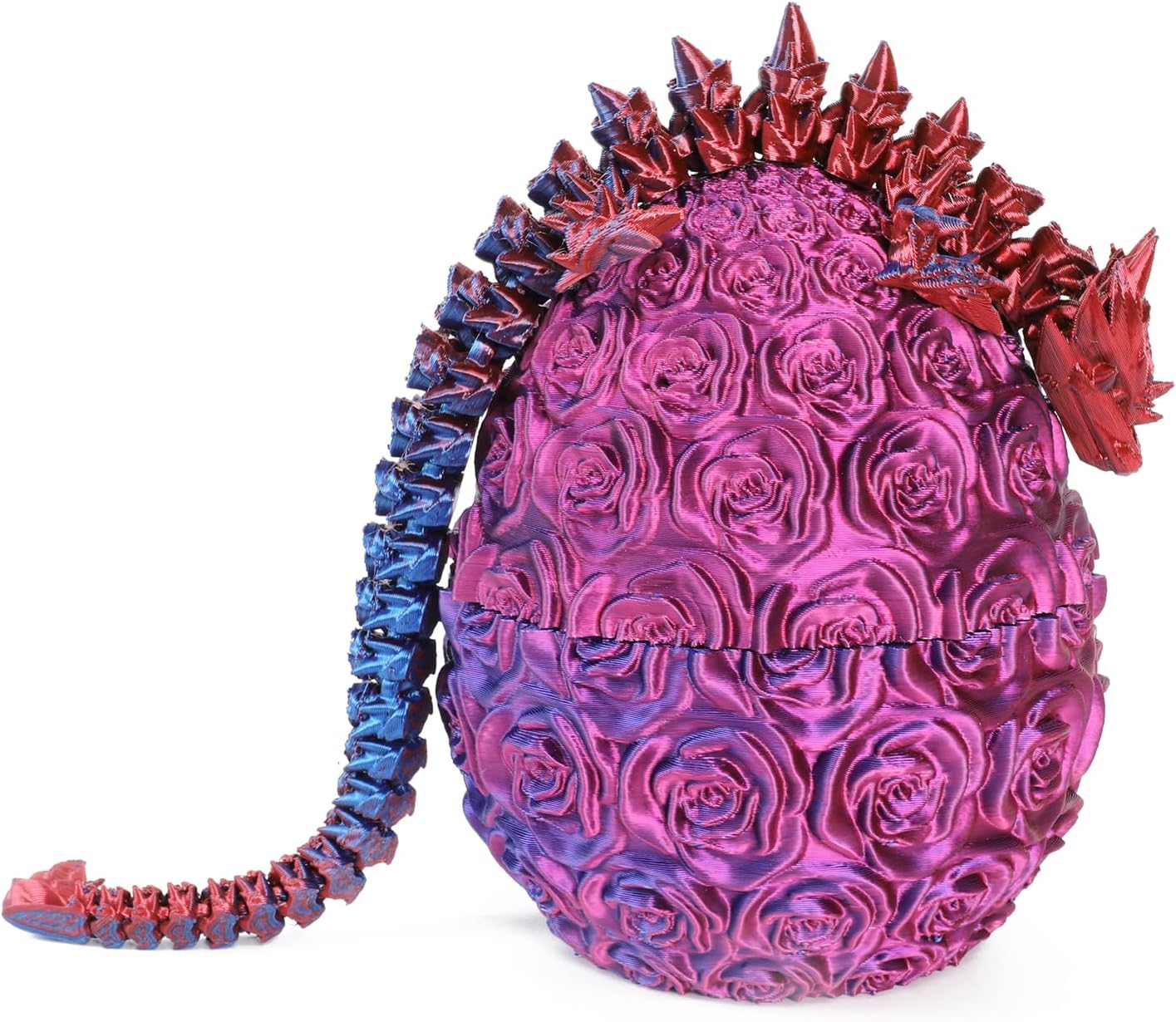 Easter Dragons 3D Printed Dragon Egg with Dragon Inside Crystal Dragon Fidget Toy for Adult Full Articulated Dragon for Home Office Decor