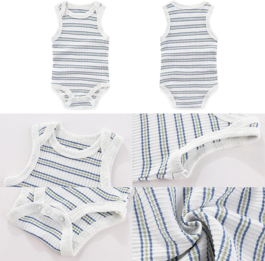 Four Seasons Baby Boy Girl Bodysuits 5-Pack Cotton Comfort Short Sleeve Baby Clothes Soft Infant Outfits