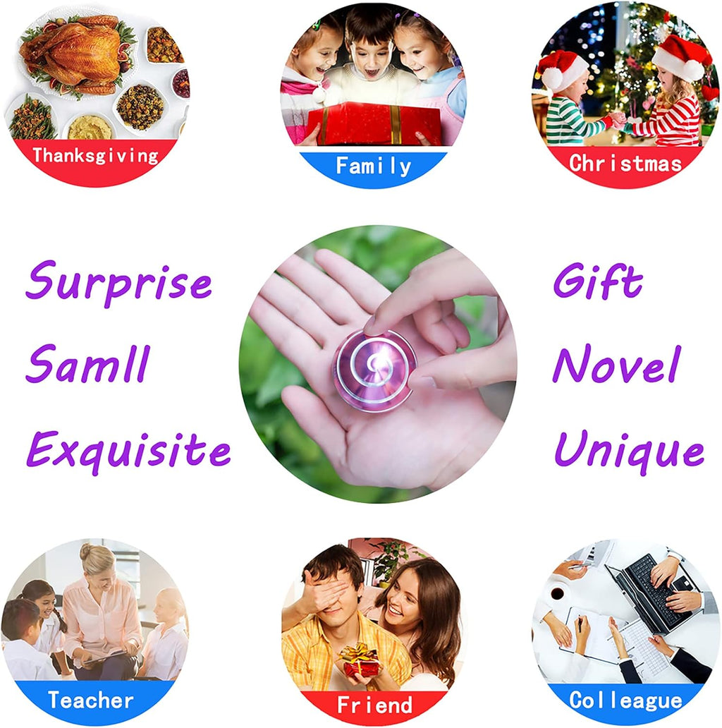 Desk-Fidget-Kinetic-Toys Cool-Gadgets: Cool-Stuff Thing Game Toy for Adult Teen Children Kid, Optical-Illusion Stress Relief Gifts for Man Women Home Office School Christmas Spinning Up 180 Seconds
