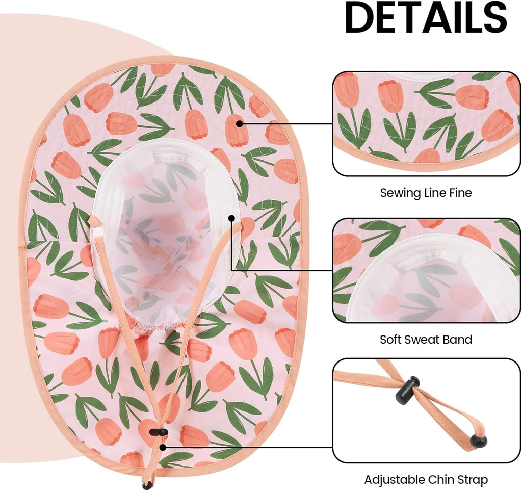 Baby Sun Hat with Neck Flap for Sun Protection Toddler Beach Hat UPF 50+ Outdoors 0-6 Years Boys Girls