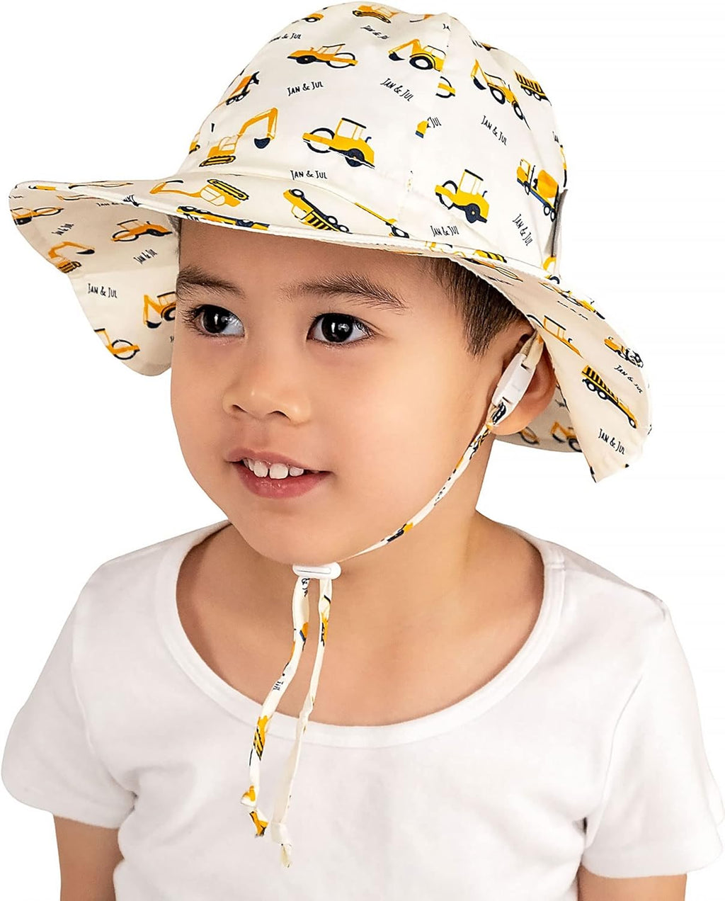 JAN & JUL Adjustable Cotton Floppy Sun Hat with 50+ UPF Protection for Boys