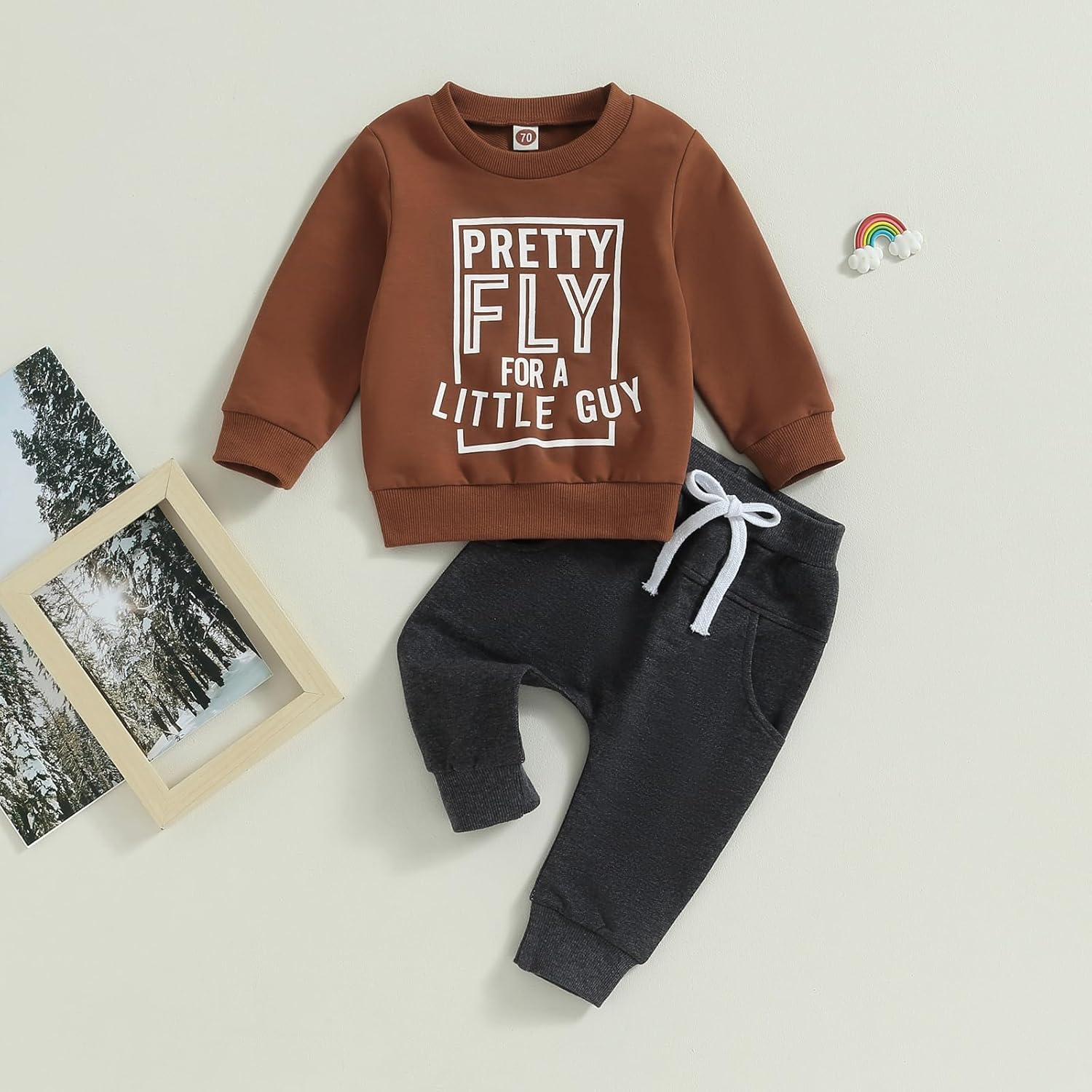 Baby Boy Clothes Fall 6 12 18 24 Months Football Long Sleeve Pullover Tops & Pant Sets Toddler Winter Outfits