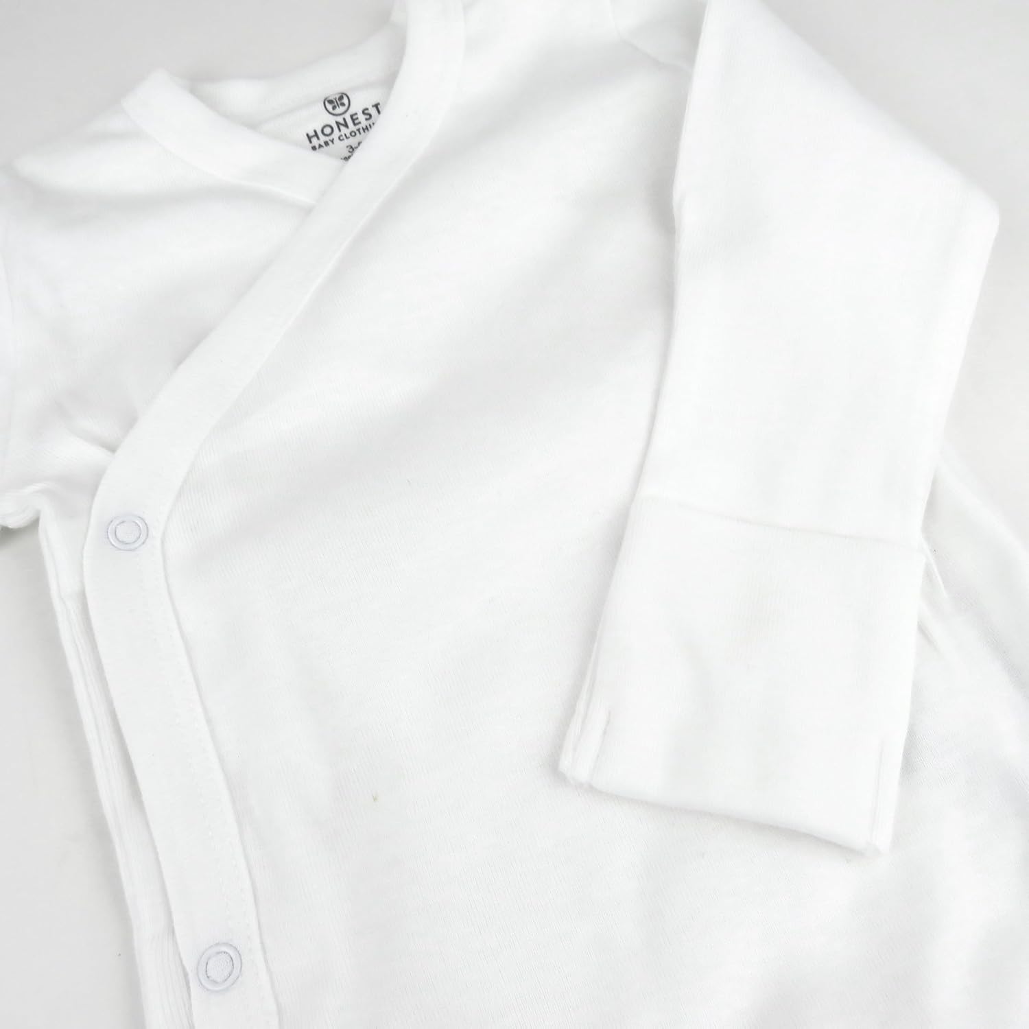 HonestBaby unisex-baby 3-pack Long Sleeve Side-snap Kimono Bodysuits Organic Cotton for Infant Baby Boys, Girls, Unisex