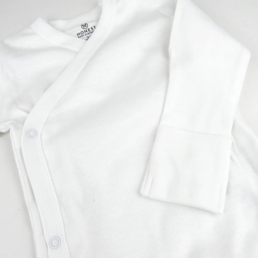 HonestBaby unisex-baby 3-pack Long Sleeve Side-snap Kimono Bodysuits Organic Cotton for Infant Baby Boys, Girls, Unisex