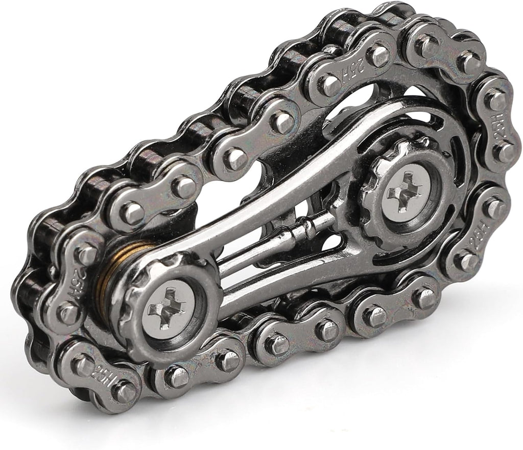 Cool Sprockets Fidget Chain, Hand Roller Toys for Kids Adults, Metal Transformable Sensory Bike Chain Gears, EDC Novelty Stress Relief Desk Office Easter Birthday Gift for Boys Girls Boyfriend Men