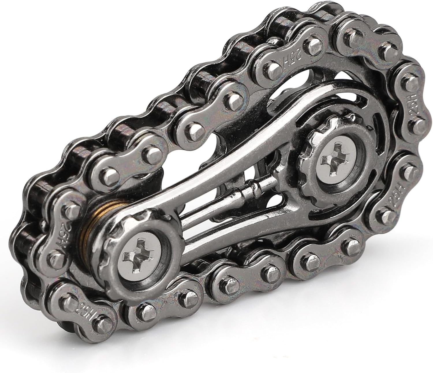 Cool Sprockets Fidget Chain, Hand Roller Toys for Kids Adults, Metal Transformable Sensory Bike Chain Gears, EDC Novelty Stress Relief Desk Office Easter Birthday Gift for Boys Girls Boyfriend Men