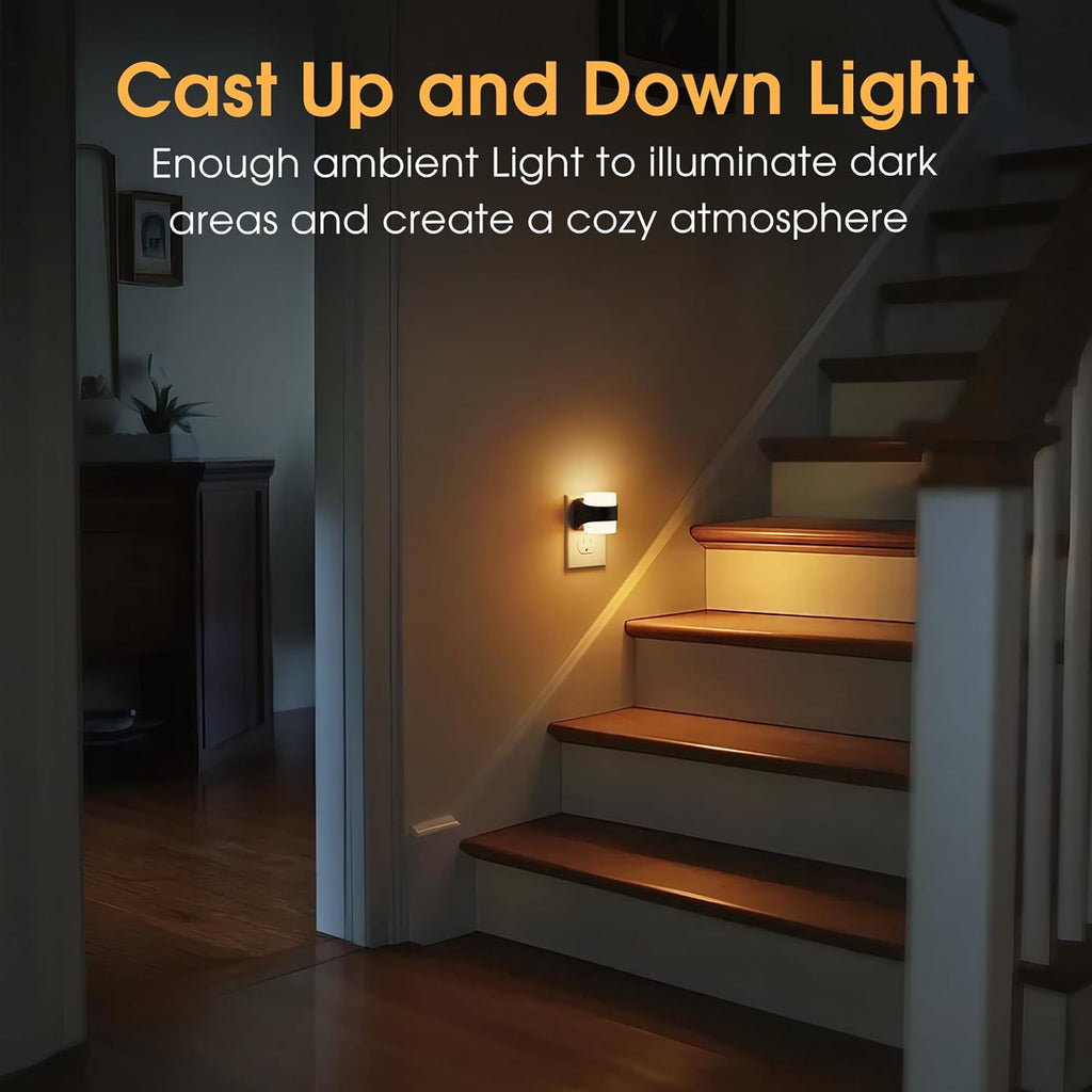 Night Light, Night Lights Plug into Wall, LED Nightlight for Kids & Adults, 3CCT Adjustable 3000K/4000K/5000K Color, Dusk to Dawn Sensor, 3 Brightness Levels, 2 Pack