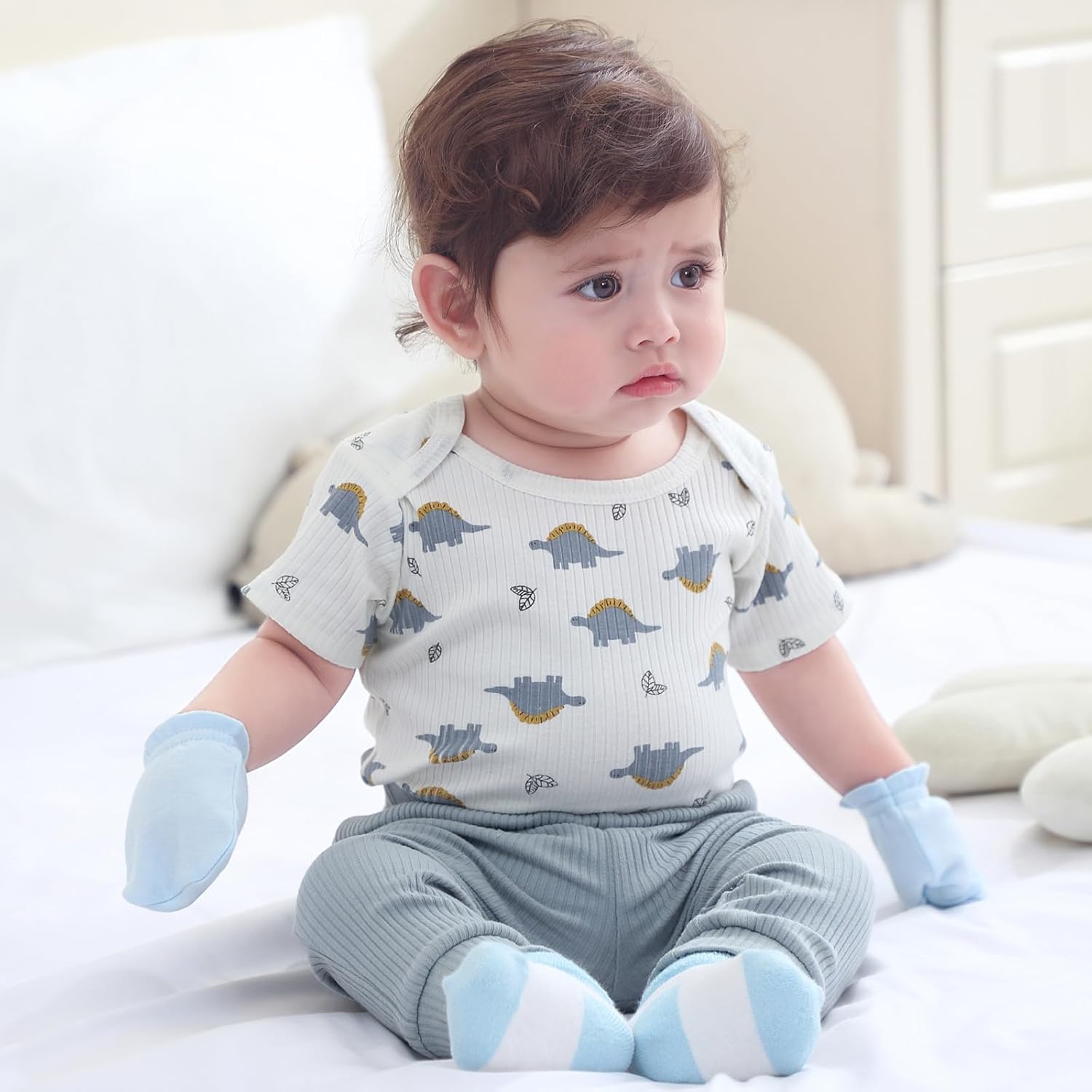 Baby Bodysuit and Pant Set Summer Ribbed Mix Match Infant Boy Girl Clothes Outfits