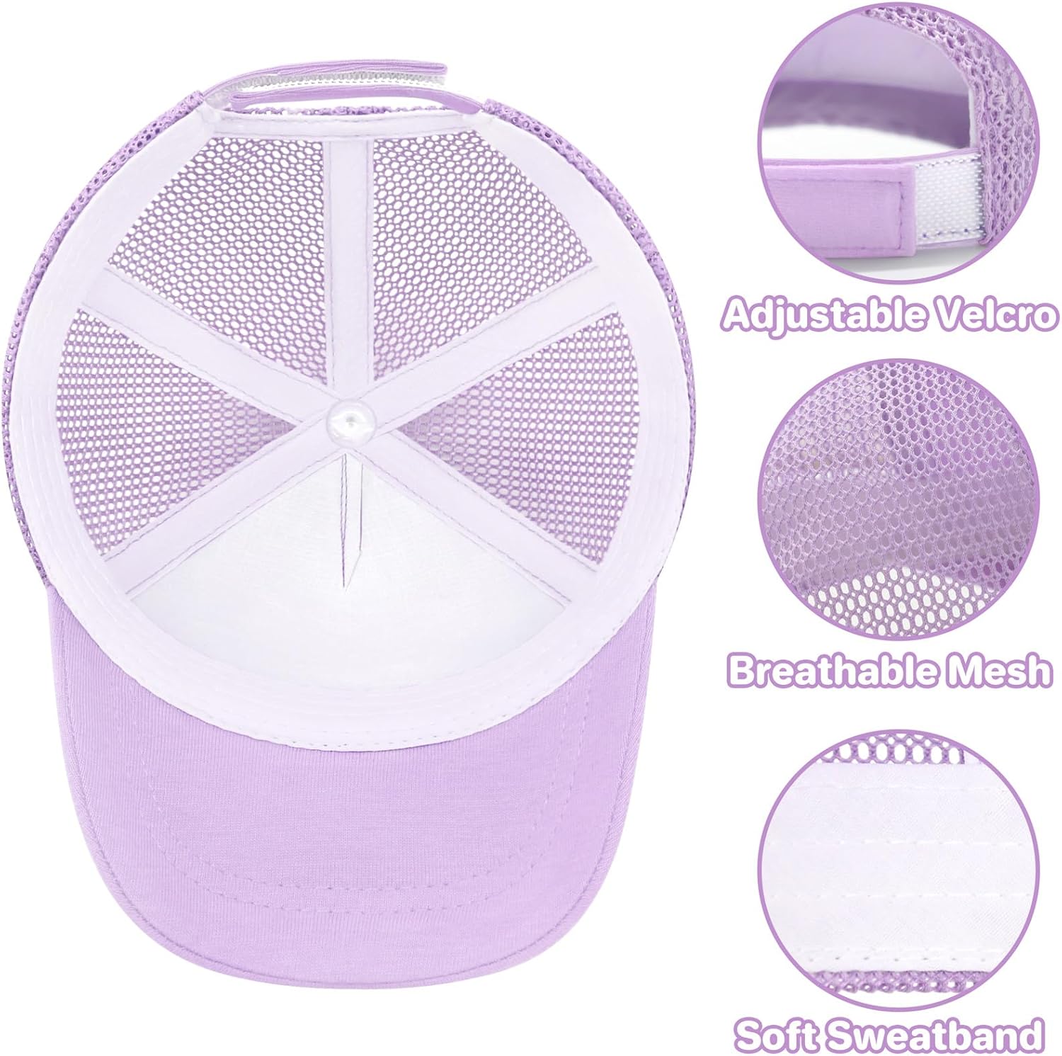 qikqik Baby Baseball Cap Toddler Baseball Hat with Mesh Infant Sun Hat UPF 50+ Baby Ball Cap Toddler Girl Hats Kids Hat Boys