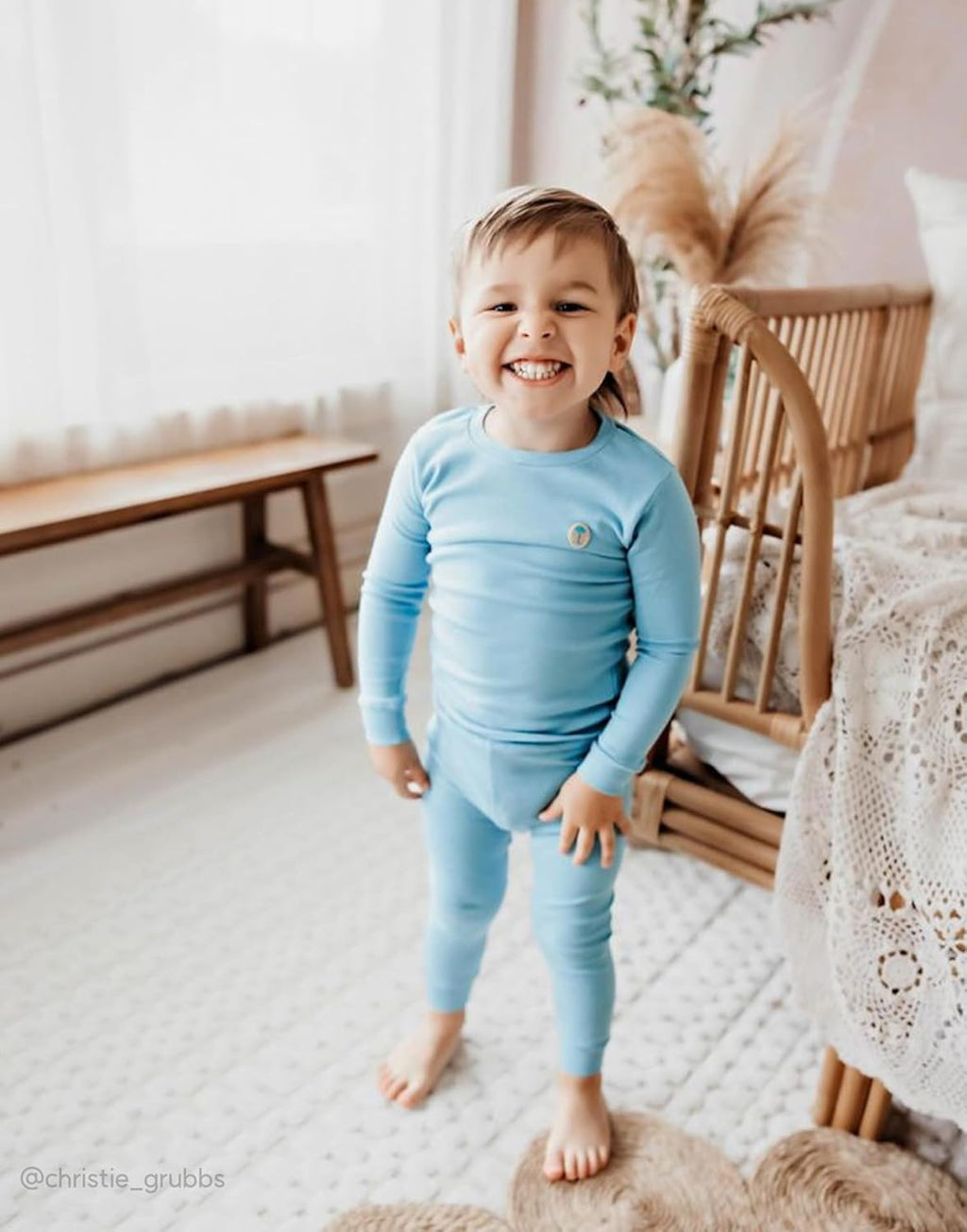 moimoln 6M-8Y Modal Cotton Solid Soft Breathable Baby Toddler Boys Girls Snug fit Pjs Long Sleeve Pajamas Set Sleepwear Daily