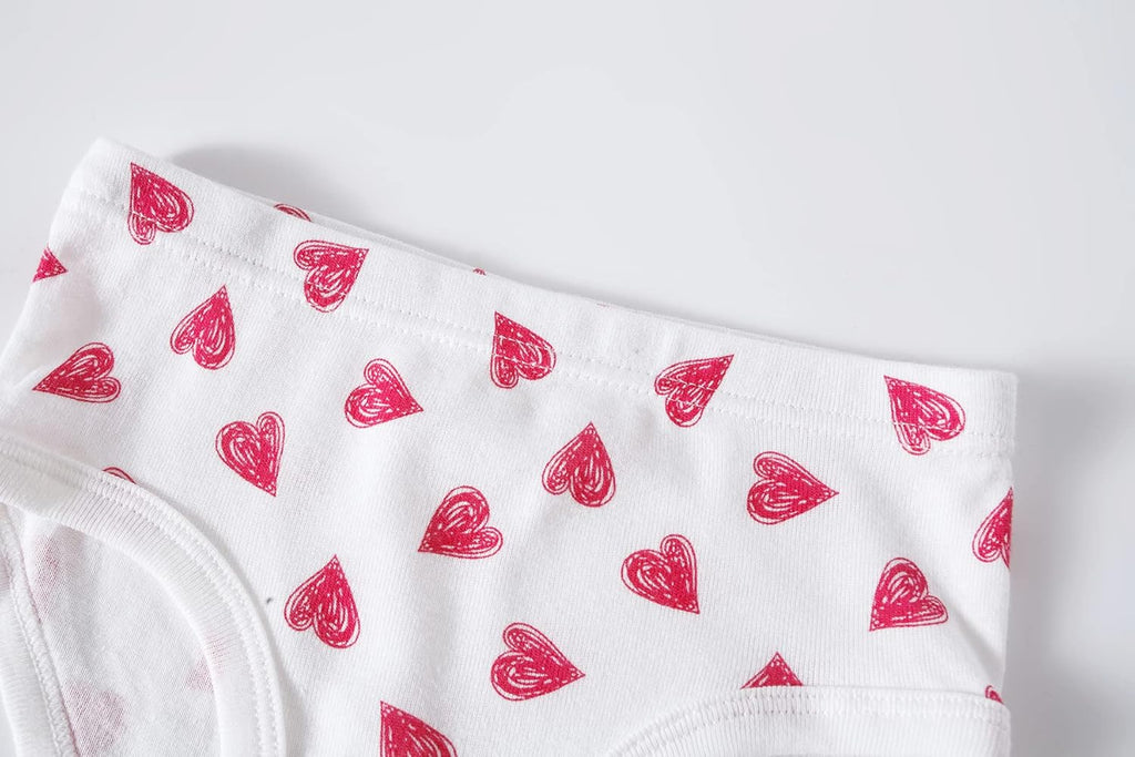 Cadidi Dinos Little Girls' Soft Cotton Underwear Kids Cool Breathable Comfort Panty Briefs Toddler Undies(Pack of 6)